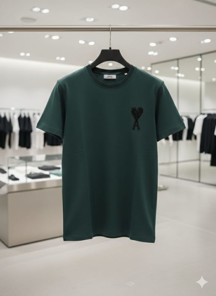 Ami Green Premium Quality Heart Logo T-shirt-1