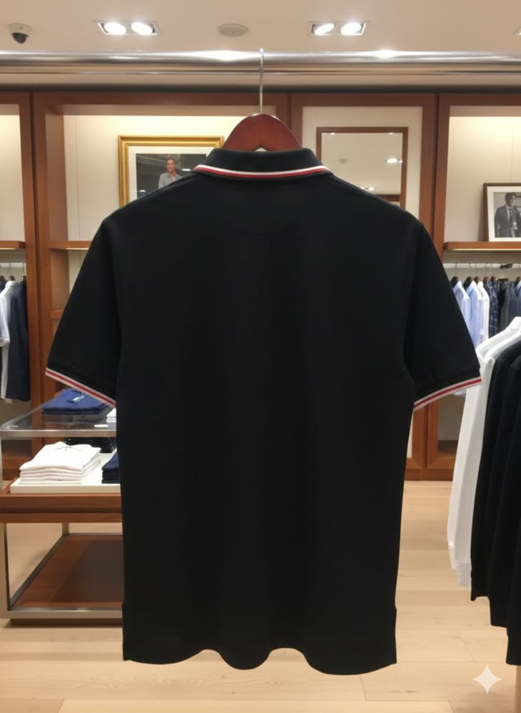 Ralph Lauren Black Premium Collar T-shirt-2