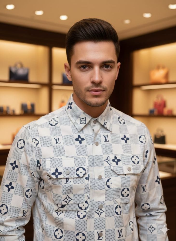 Louis Vuitton Monogram White Premium Cotton Shirt-2