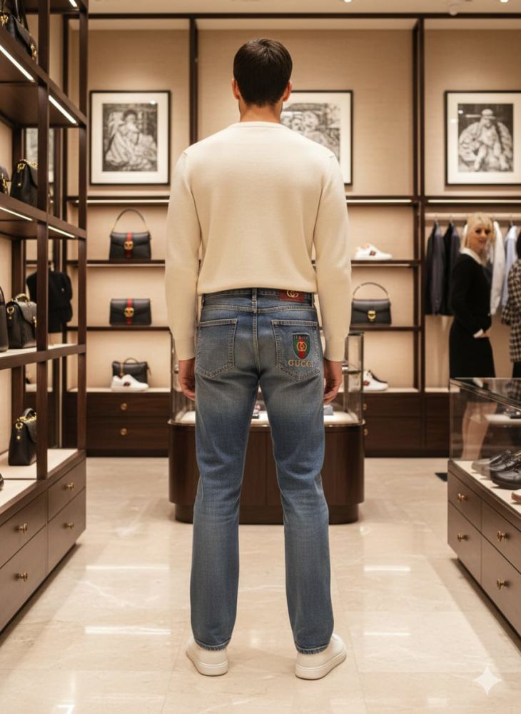 Gucci Blue Premium Quality Jeans-4