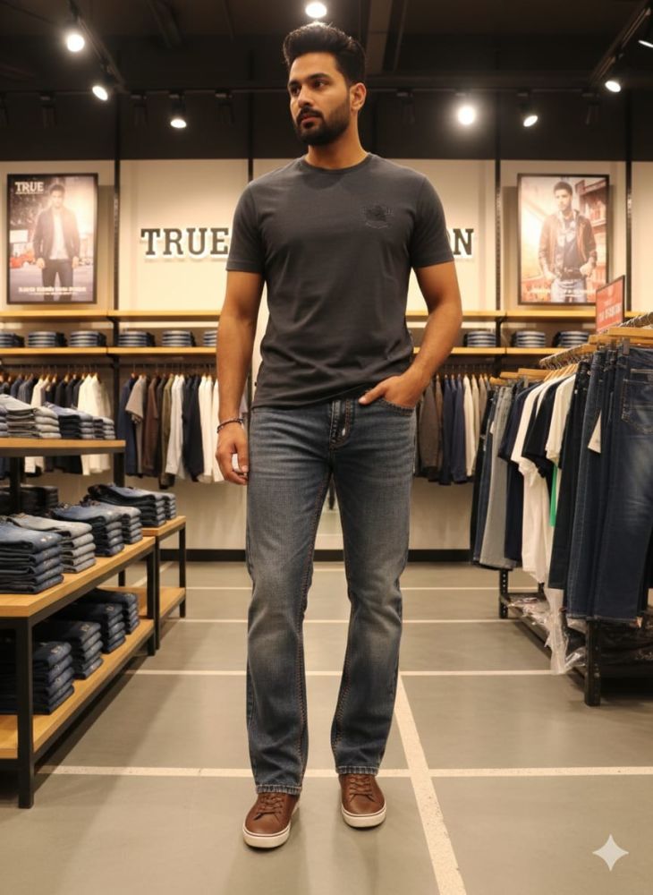 True Religion Light Blue Premium Quality Denim Jeans-2