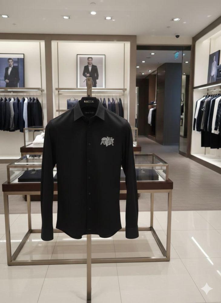 Armani Exchange Black Premium Quality Cotton Shirt-3