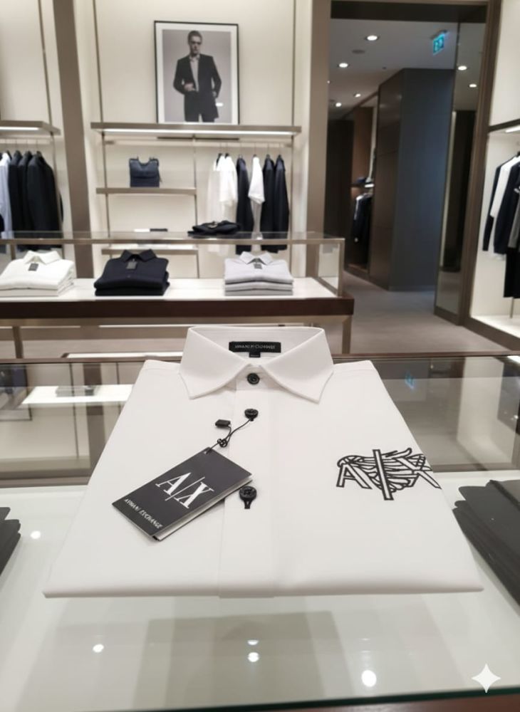 Armani Exchange White Premium Quality Cotton Shirt-2