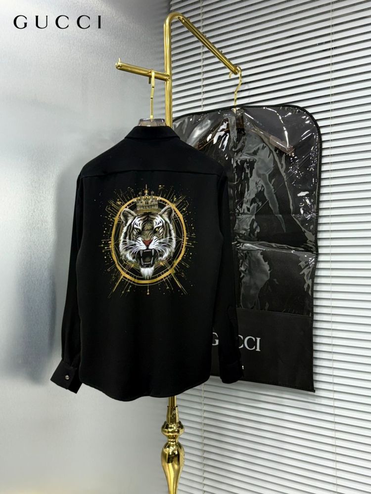 Gucci Black Premium Quality Cotton Shirt-1