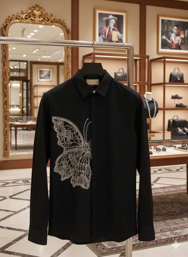 Gucci Black Premium Quality Cotton Shirt-2