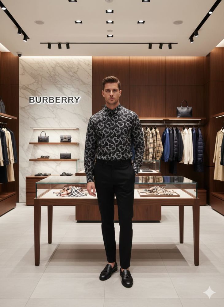 Burberry Black Premium Quality Shirt-5