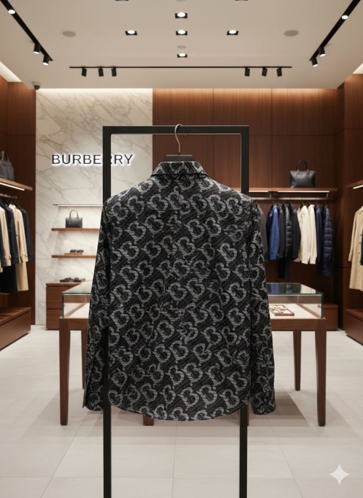 Burberry Black Premium Quality Shirt-4