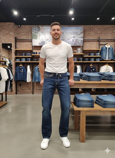 True Religion Dark Blue Premium Quality Denim Jeans-1