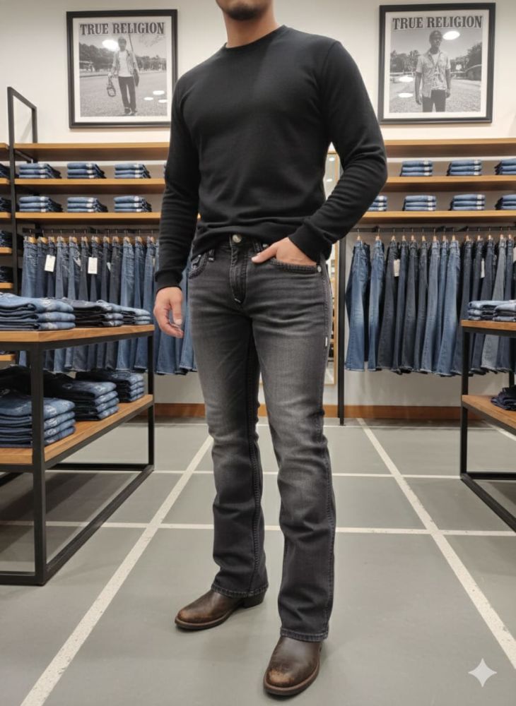 True Religion Black Premium Quality Denim Jeans-3