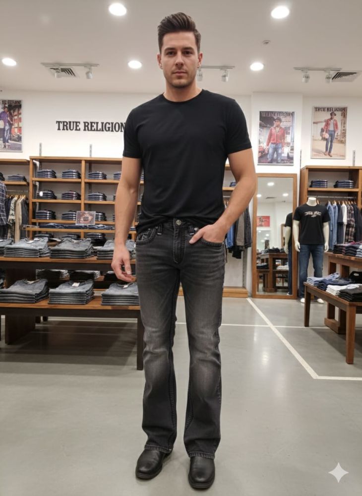 True Religion Black Premium Quality Denim Jeans-2