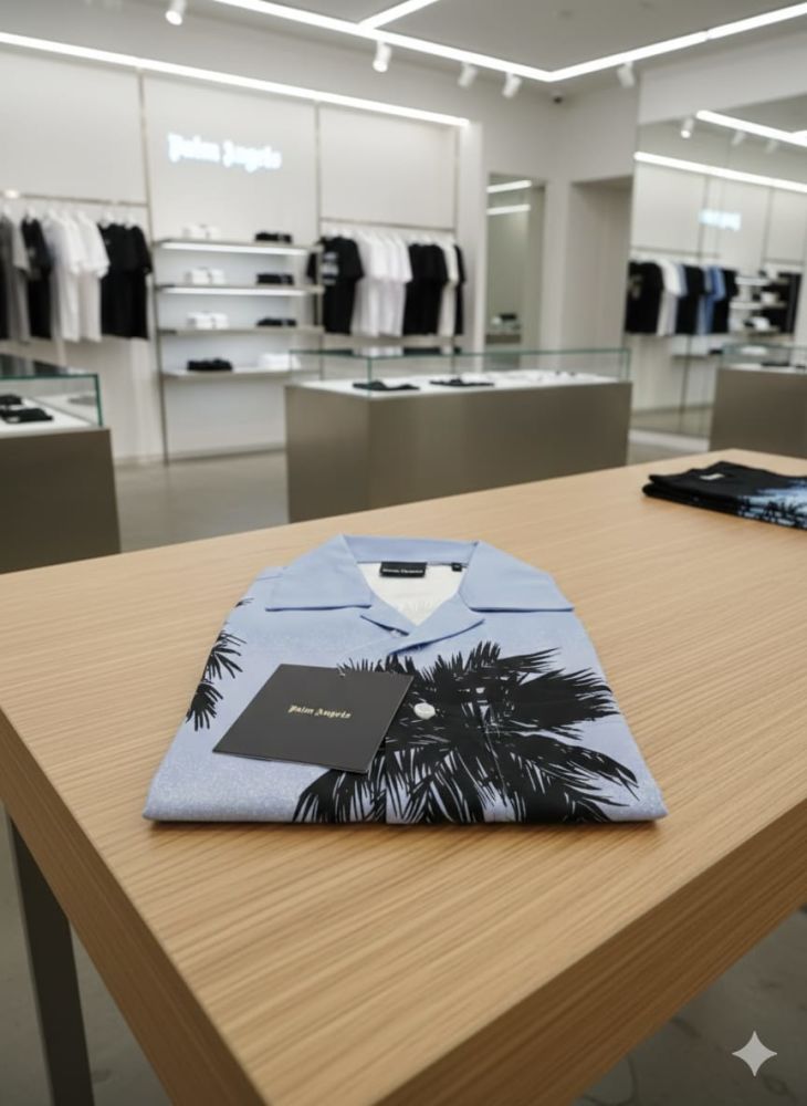 Palm Angel Printed Premium Quality Short Sleeve Shirt-3