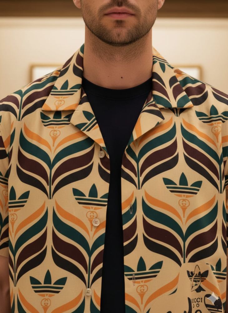 Gucci Printed Premium Quality Short Sleeve Shirt-1