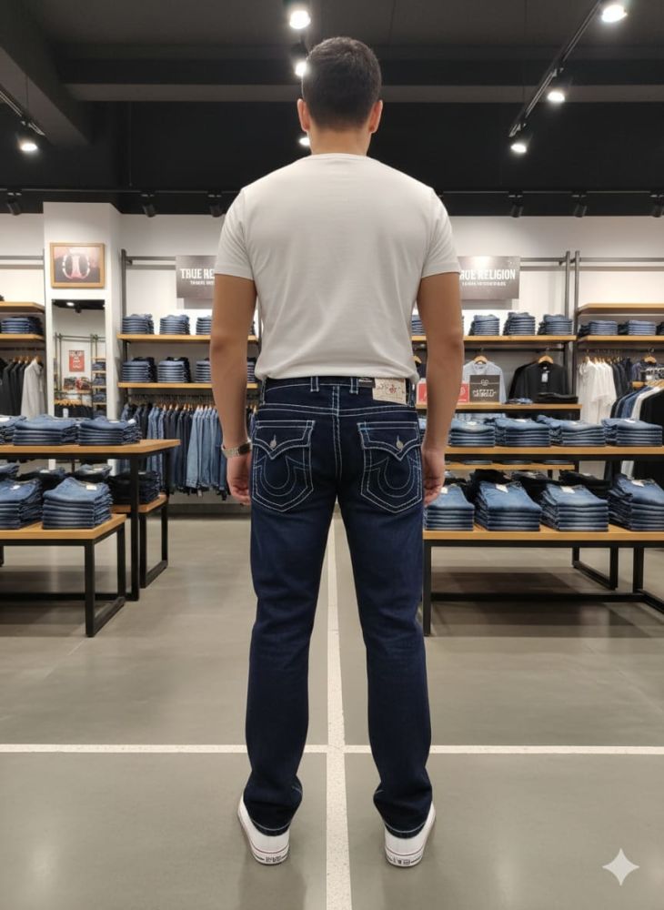 True Religion Dark Blue Premium Quality Denim Jeans-2