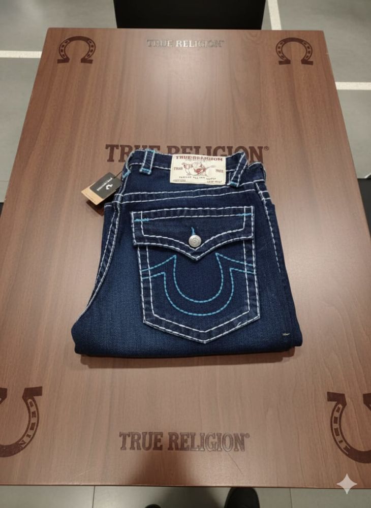 True Religion Dark Blue Premium Quality Denim Jeans-3