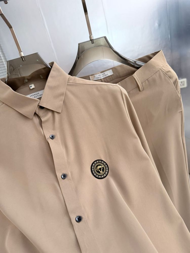 Versace Beige Premium Quality Shirt & Trouser Combo-2