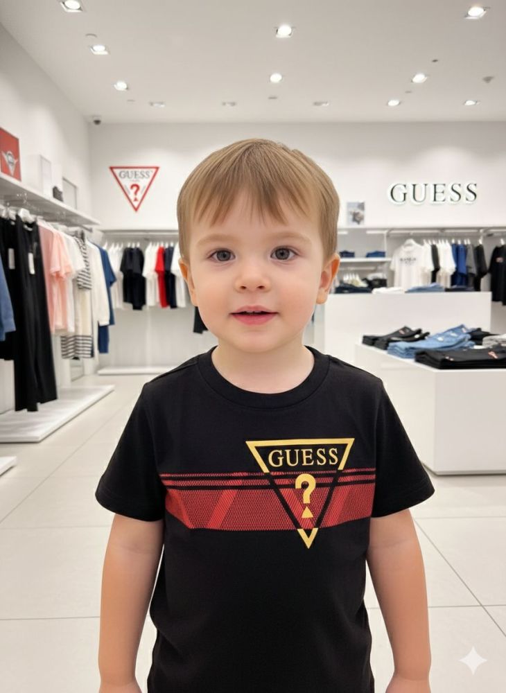 Guess Black Kids Premium Quality T-shirt-1