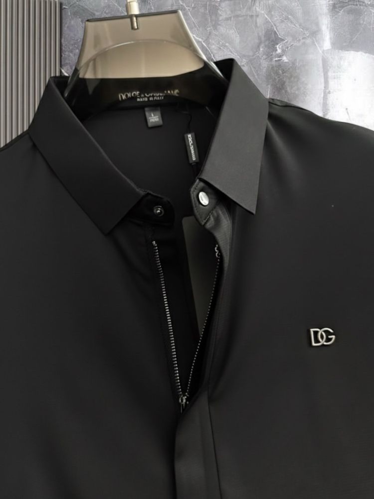 Dolce & Gabbana Black Premium Quality Short Sleeve Shirt-2