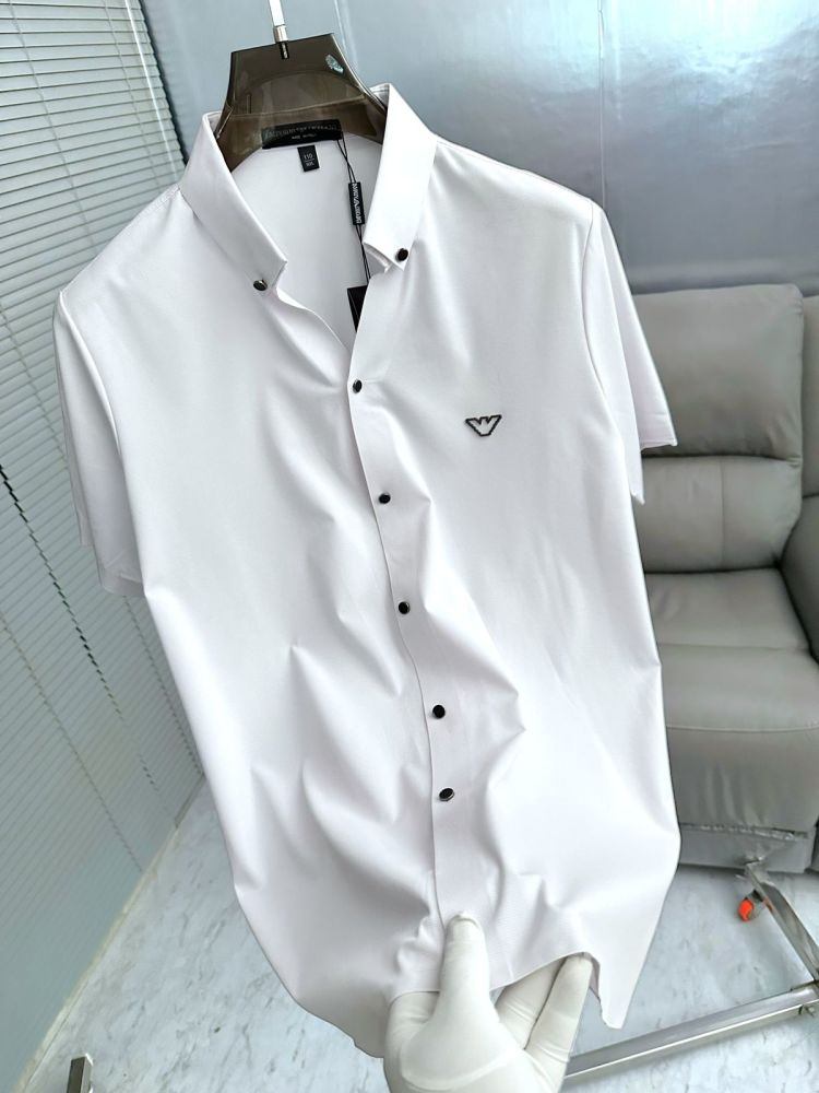 Emporio Armani White Premium Quality Short Sleeve Shirt-1