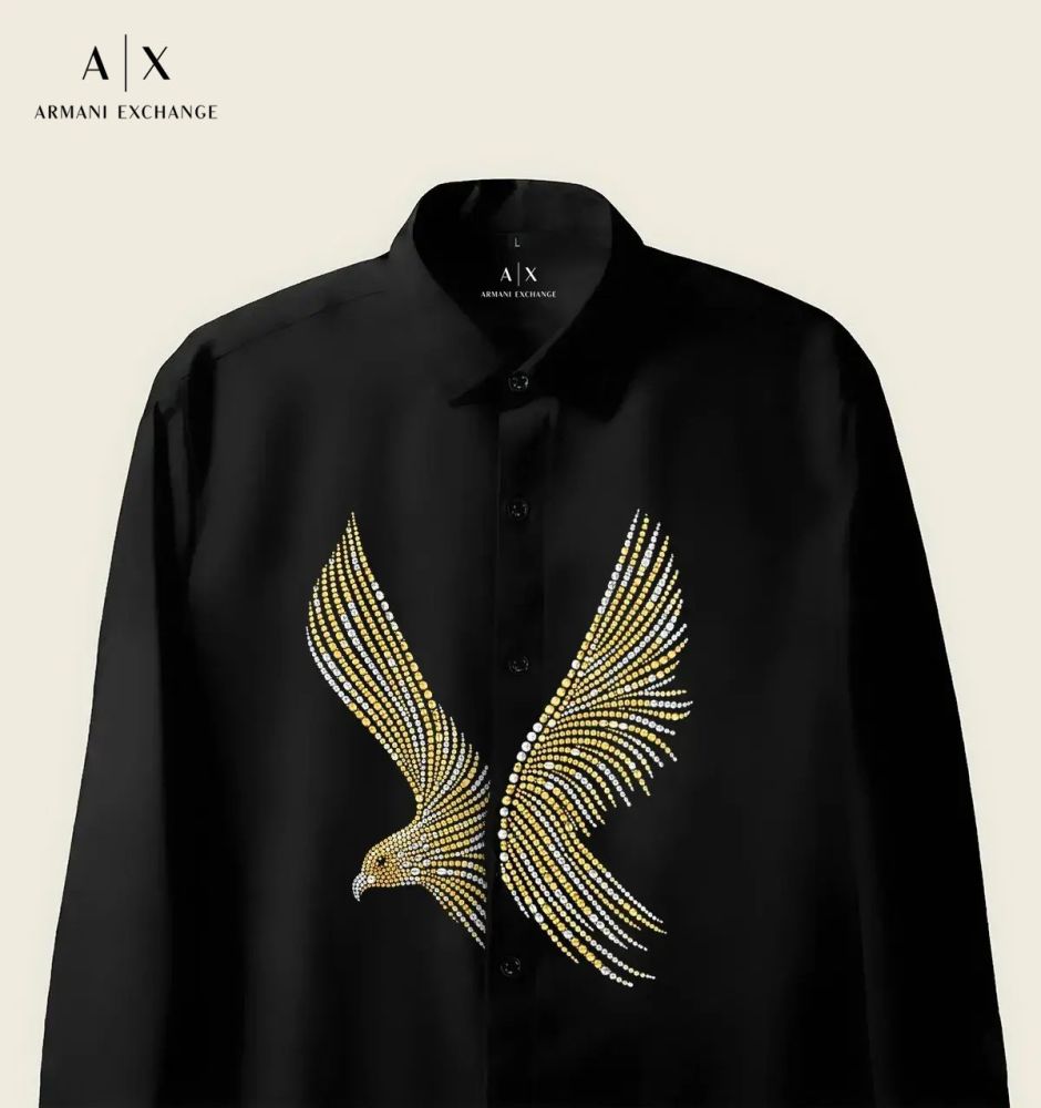 Armani Exchange Black Premium Quality Cotton Shirt-1