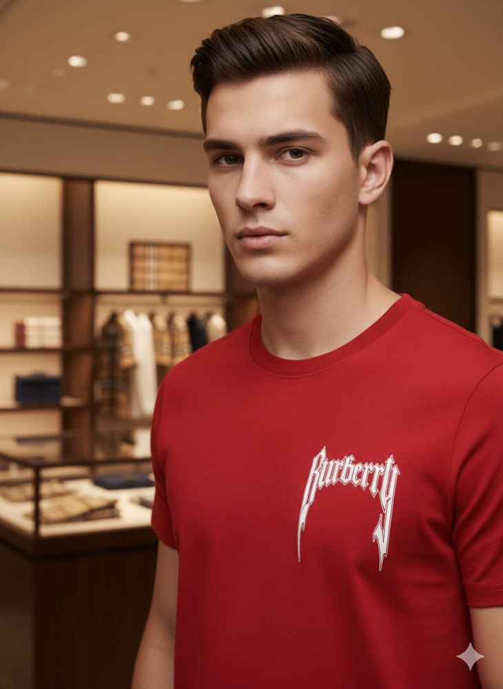 Burberry Red Premium Exclusive Polo T-shirt-1