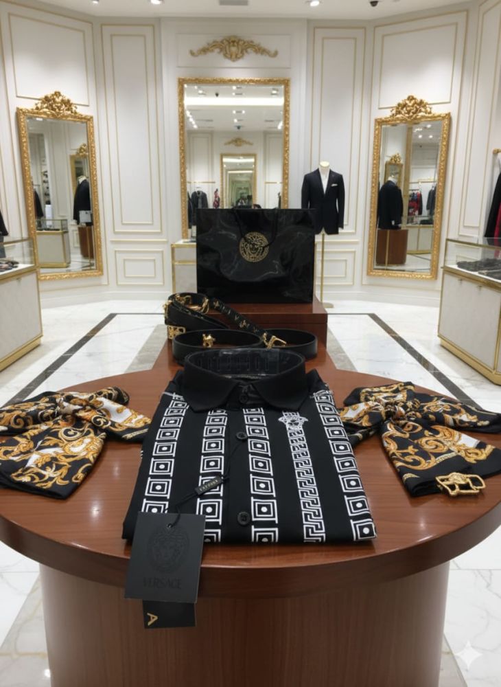 Versace Black Premium Quality Cotton Shirt-2