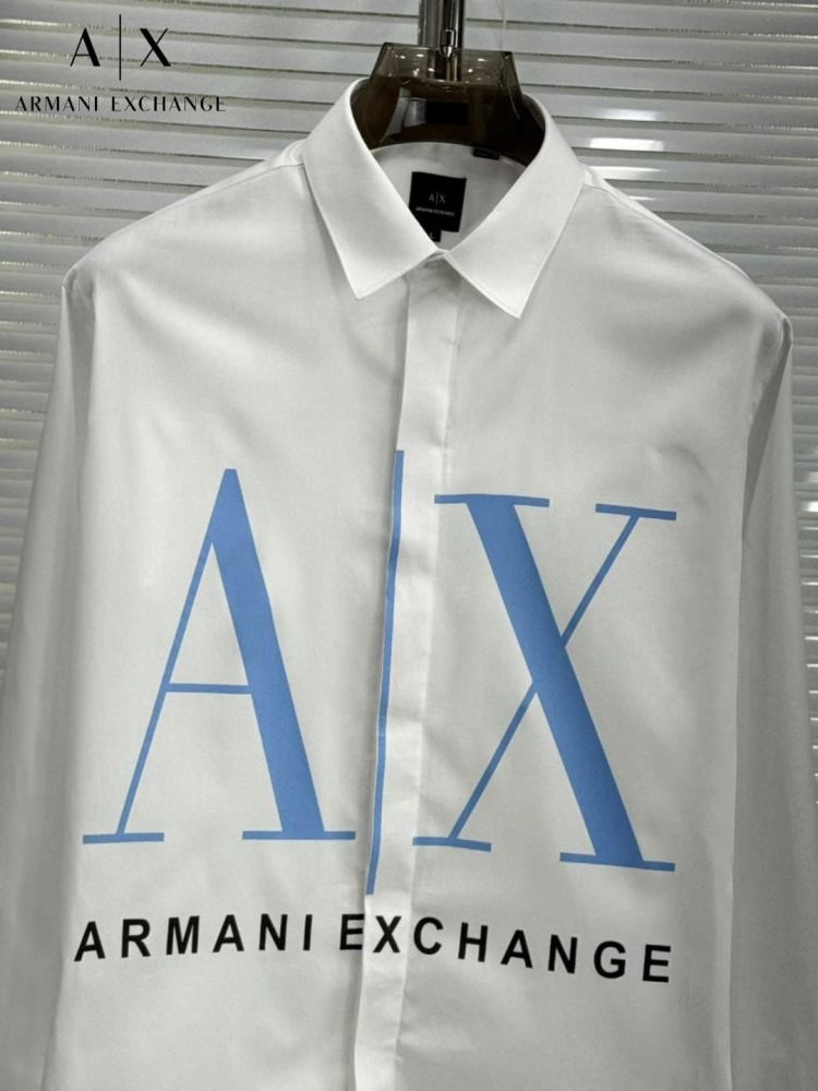 Armani Exchange White Premium Quality Cotton Shirt-1