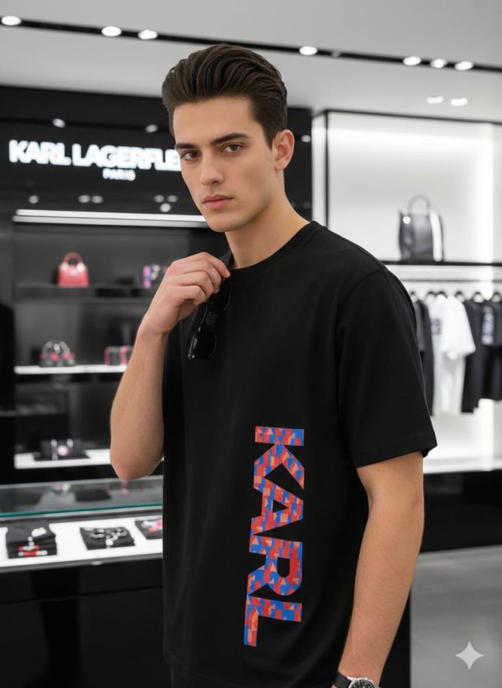 Karl Lagerfeld Black Premium Quality T-shirt-1