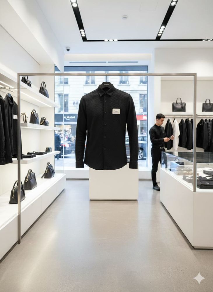 Balmain Embroidered Black Premium Cotton Shirt-3