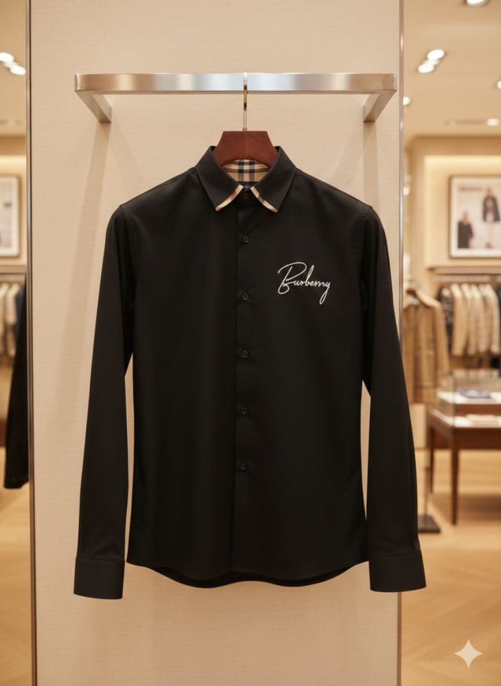 Burberry Black Premium Quality Shirt-2