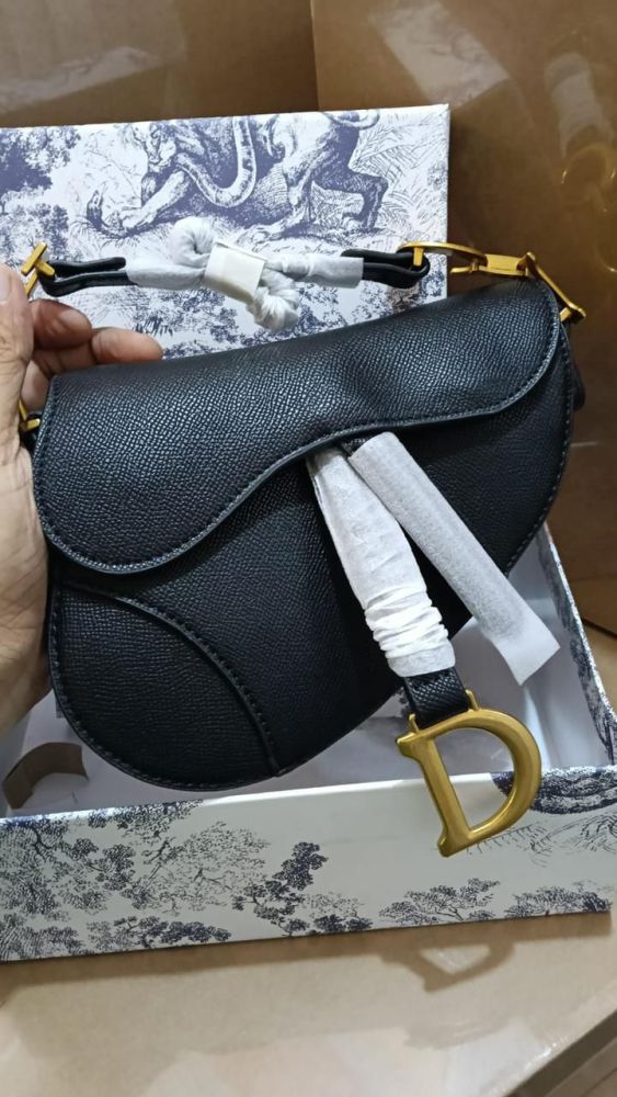 Dior Saddle Small Black Bag-thumb-0