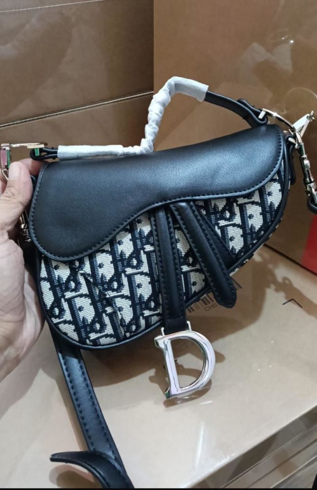Dior Saddle Small Black Bag-thumb-0