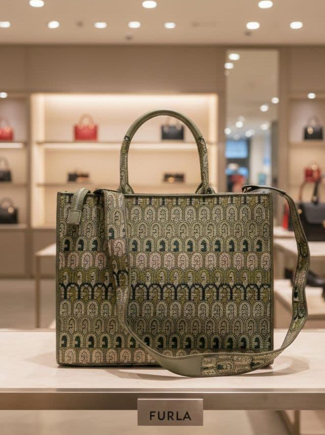 Furla Opportunity Green Large Tote Bag-thumb-0