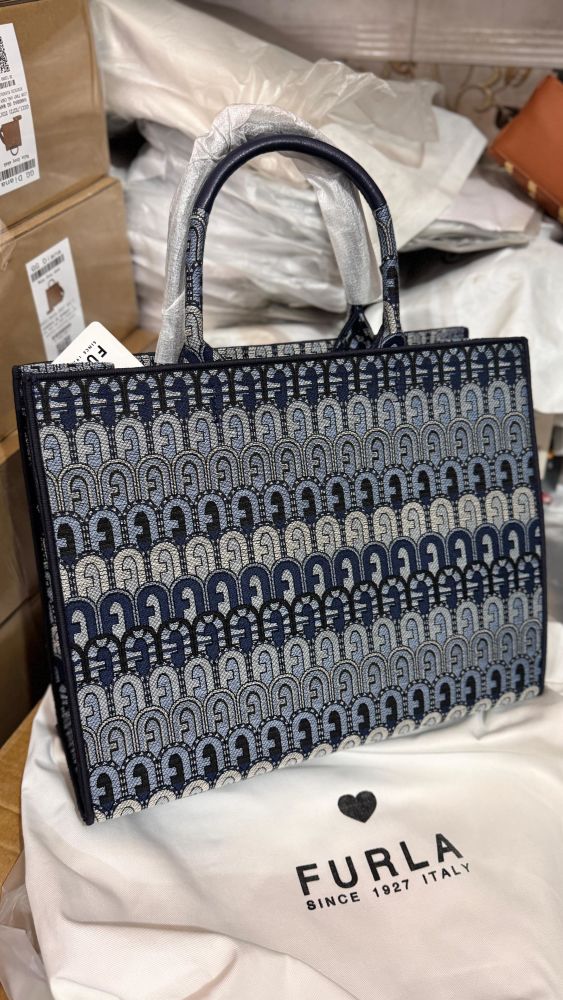 Furla Opportunity Blue Large Tote Bag-1