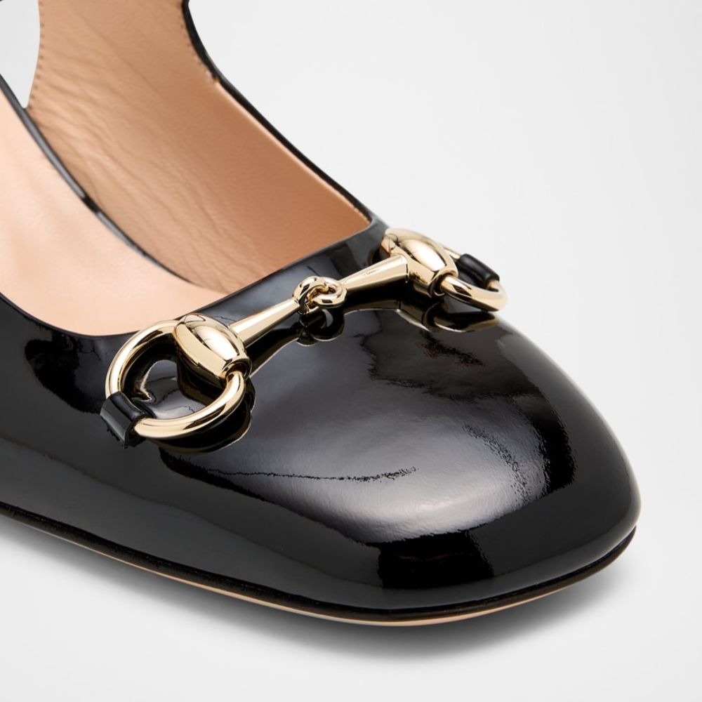 Gucci Horsebit Black Heels Sandles-1