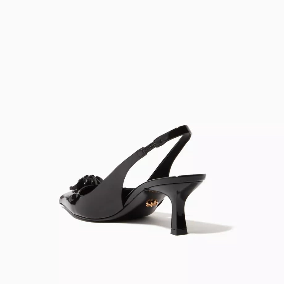 Versace La Medusa Black Heels Sandles-1