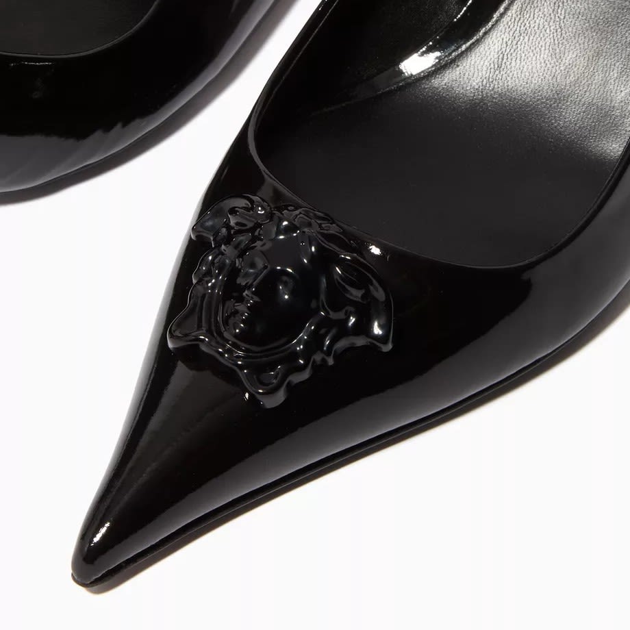 Versace La Medusa Black Heels Sandles-3