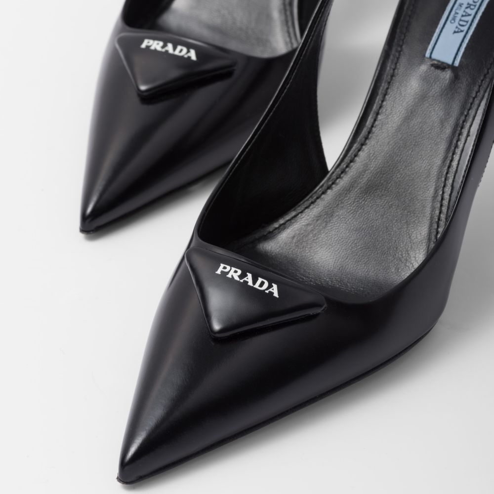 Prada Black Slingback Heels Sandles-1