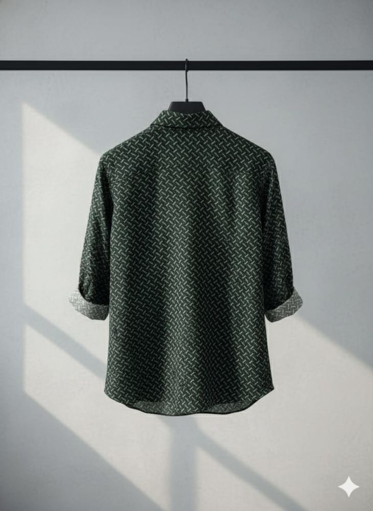 Burberry Dark Green Premium Quality Shirt-thumb-2