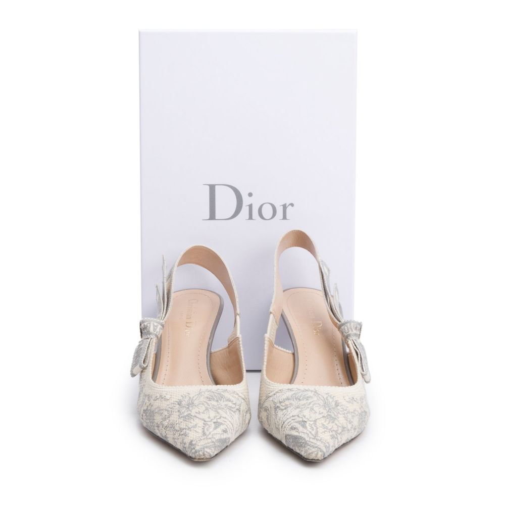 Dior Flower Printed White Premium Quality  Sandals-3