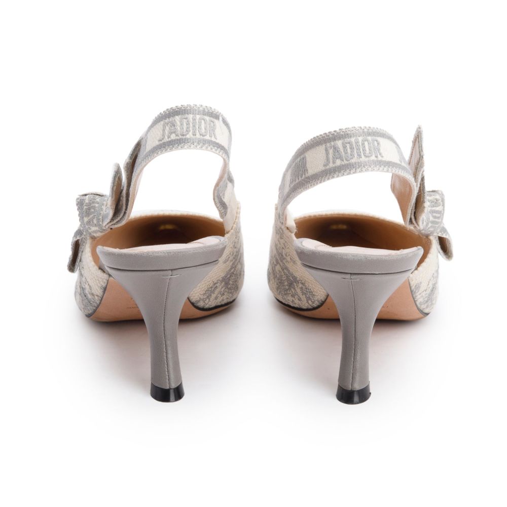 Dior Flower Printed White Premium Quality  Sandals-1