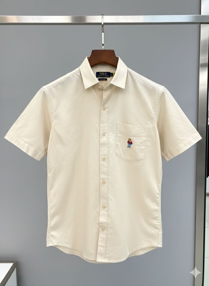 Ralph Lauren Beige Premium Quality Short Sleeve Shirt-1