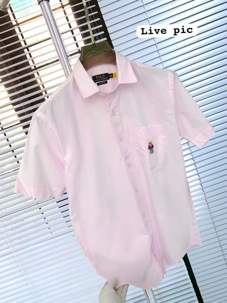 Ralph Lauren Pink Premium Quality Short Sleeve Shirt-thumb-2