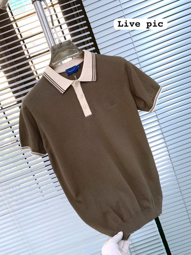 Gant Olive Green Premium Quality T-shirt-thumb-2