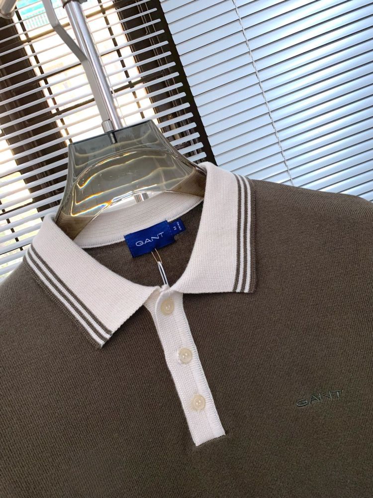 Gant Olive Green Premium Quality T-shirt-thumb-3