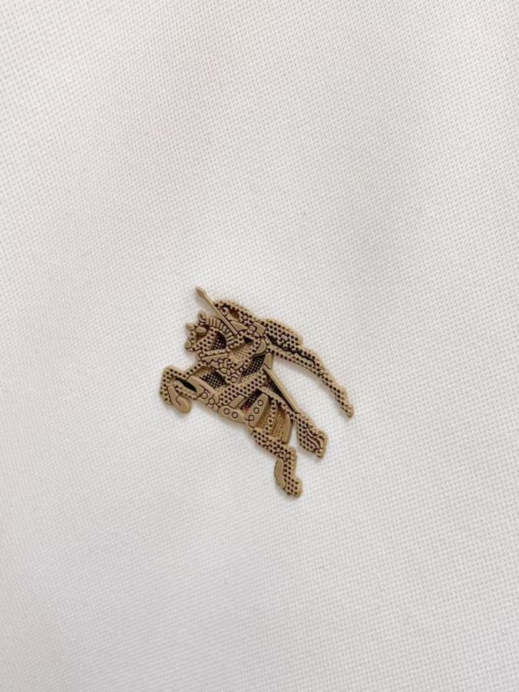 Burberry White Premium Quality Short Sleeve Shirt-thumb-6