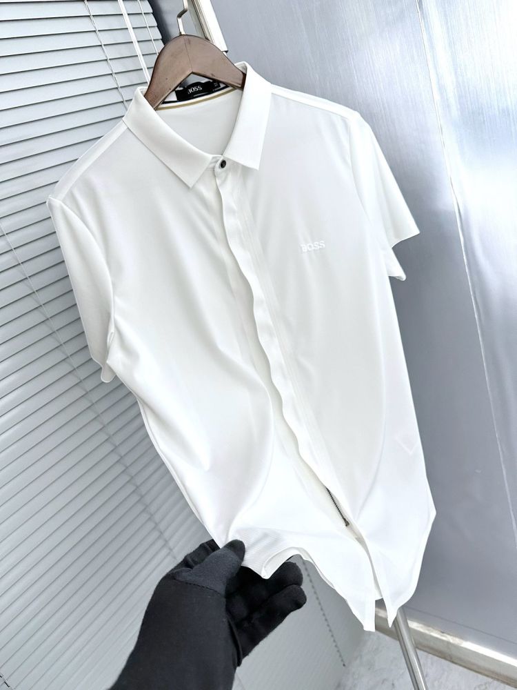 Hugo Boss White Premium Quality Short Sleeve Shirt-thumb-1