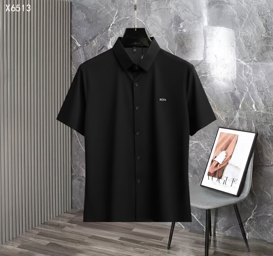 Hugo Boss Black Premium Quality Short Sleeve Shirt-thumb-0