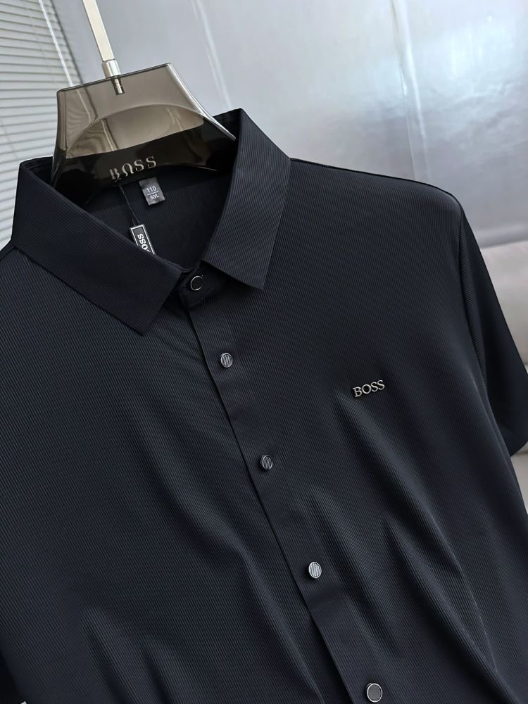 Hugo Boss Blue Premium Quality Short Sleeve Shirt-2