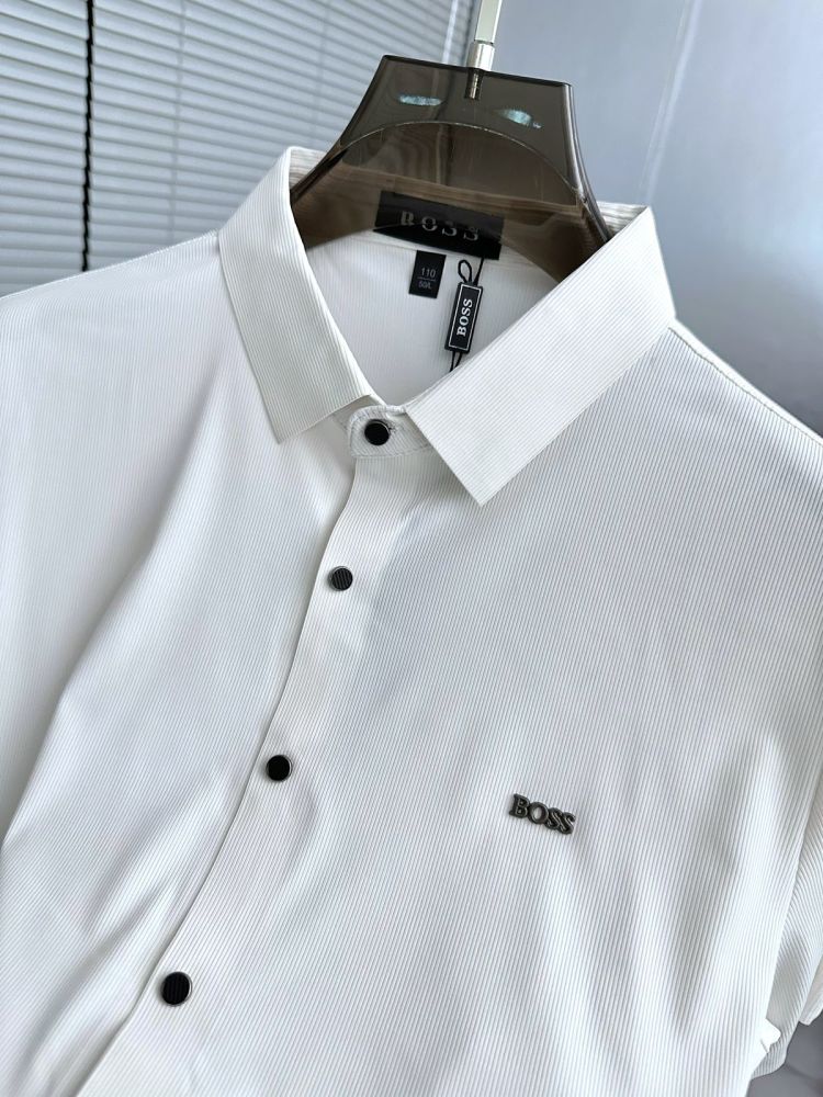 Hugo Boss White Premium Quality Short Sleeve Shirt-2