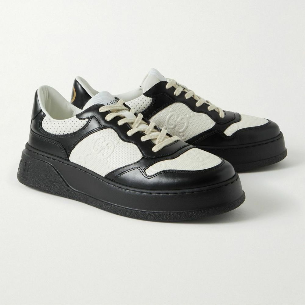Gucci Black & Cream Premium Sneakers-1